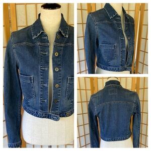 Levi’s Cropped Organic Cotton Jean Jacket SZ M
